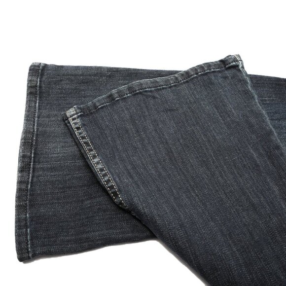 American Eagle Outfitters Hipster Flare Jeans Retro Lower Rise Dark Blue Denim 6 - Picture 8 of 9